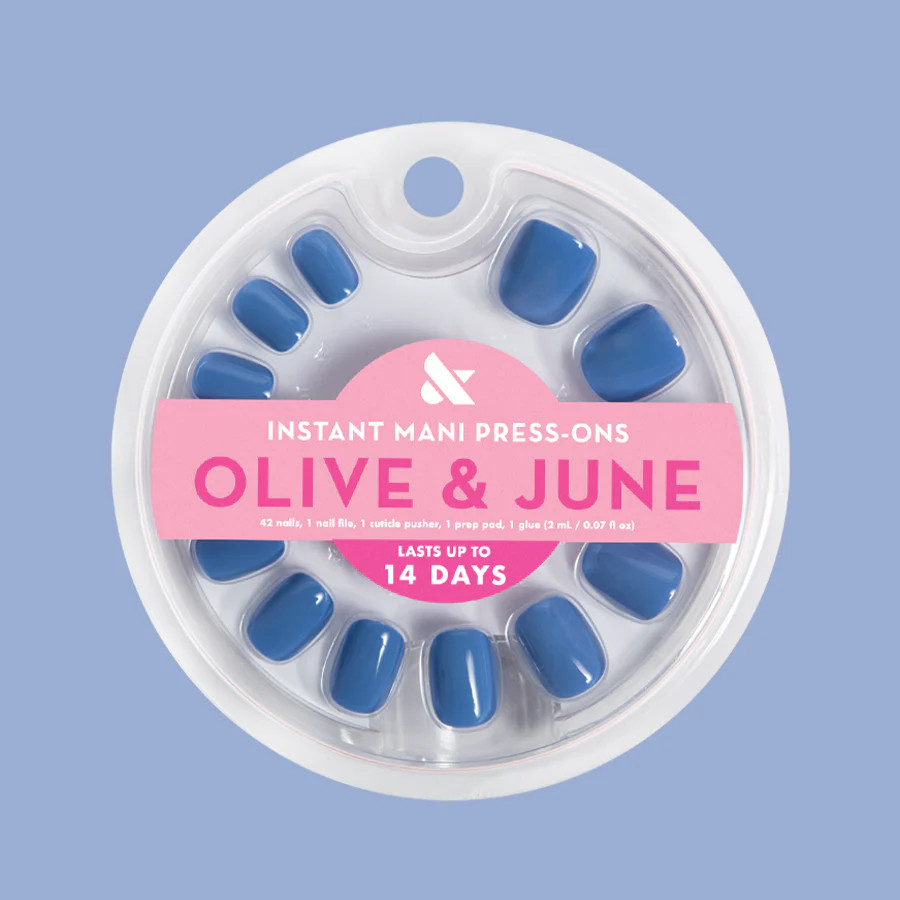 Summer Blue - Press-On | Extra Extra Short | Squoval | Olive & June