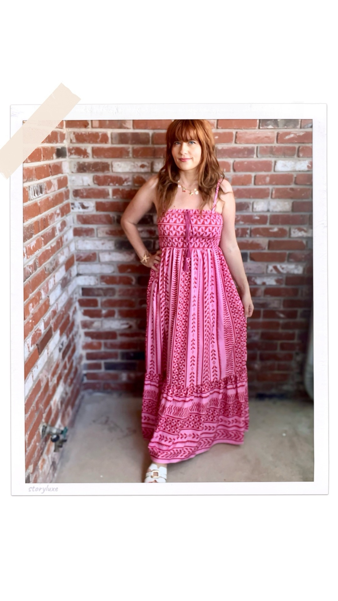 I’m wearing a pink maxi dress! Perfect boho vibes for summer! 
Vacation, resort wear

#LTKgrwm #LTKootd #LTKOver40