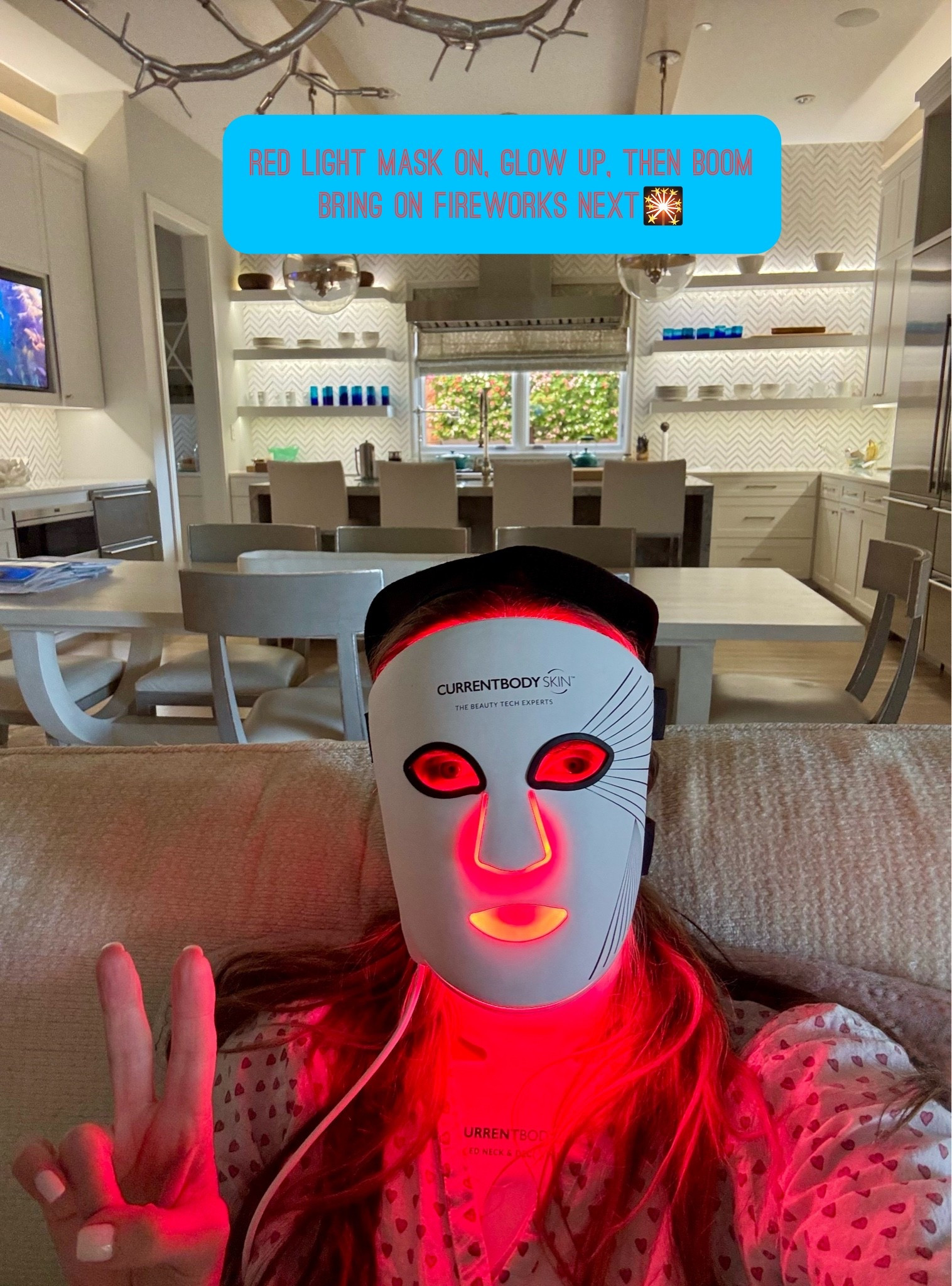 @currentbody red light mask on, glow up then boom- bring on the fireworks 🎇 

ive been using my face, neck & décolleté red & blue light masks 3-5 xs a week (without any serums on lately at all, just bare skin) and my skin is looking better than ever! 

+DON’T FORGET TO USE MY SPECIAL DISCOUNT CODE: ‘SSS’ sitewide for your discount🚨

linked all below 
@currentbody01

#LTKselfcare #LTKBeauty #LTKOver40