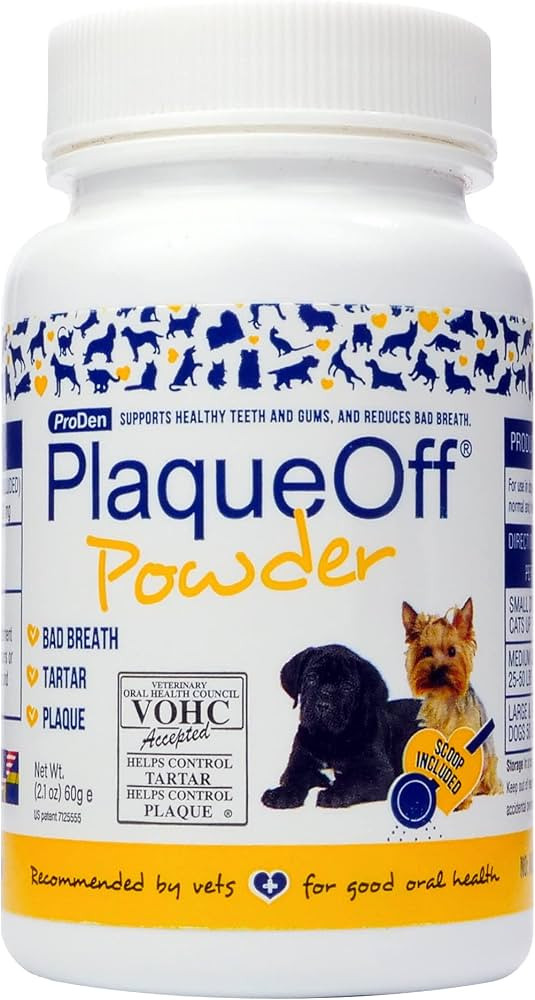 ProDen PlaqueOff Powder for Pets - Cat & Dog Breath Freshener - Plaque & Tartar Remover for Pet O... | Amazon (US)