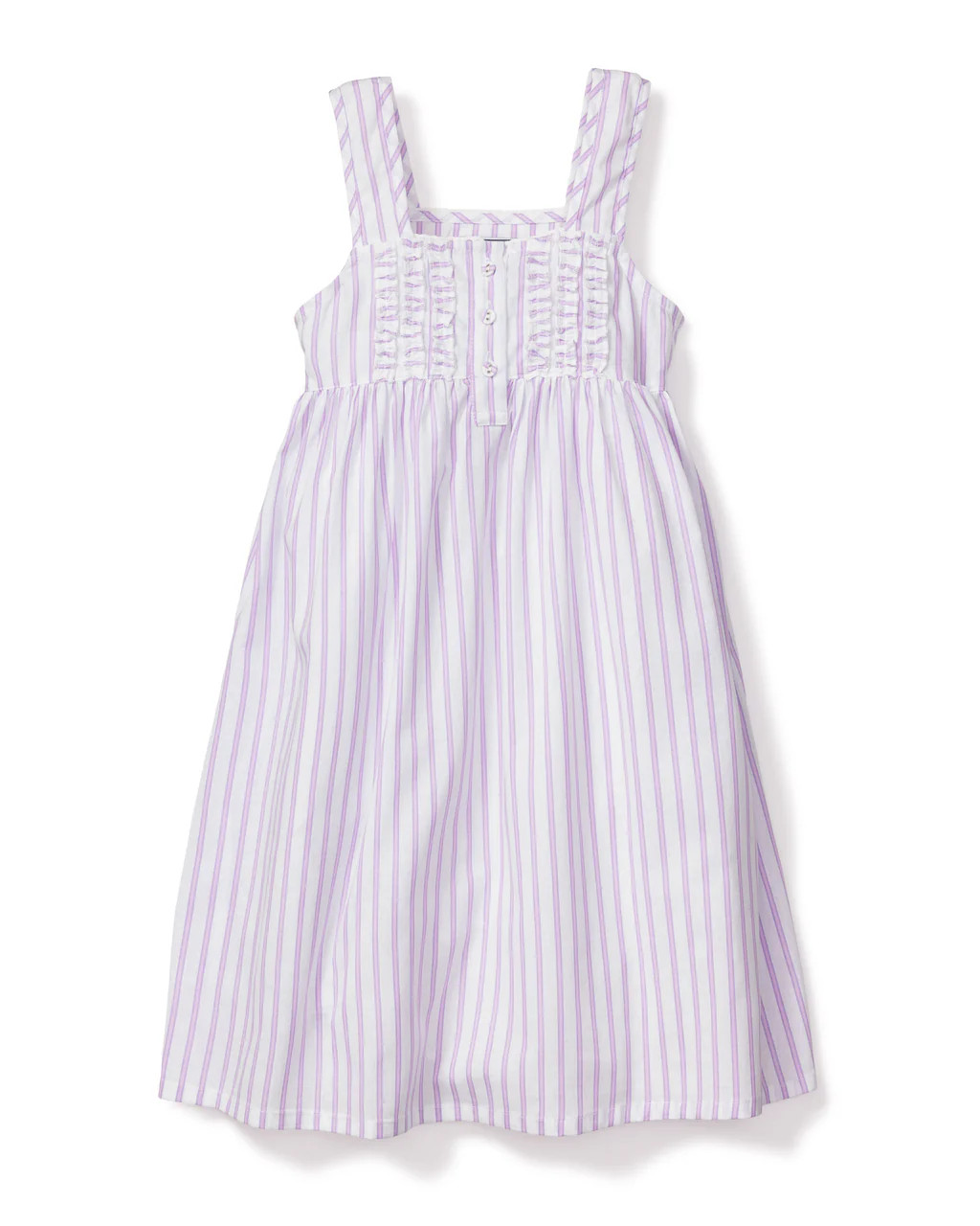 Children's Lavender French Ticking Charlotte Nightgown | Petite Plume