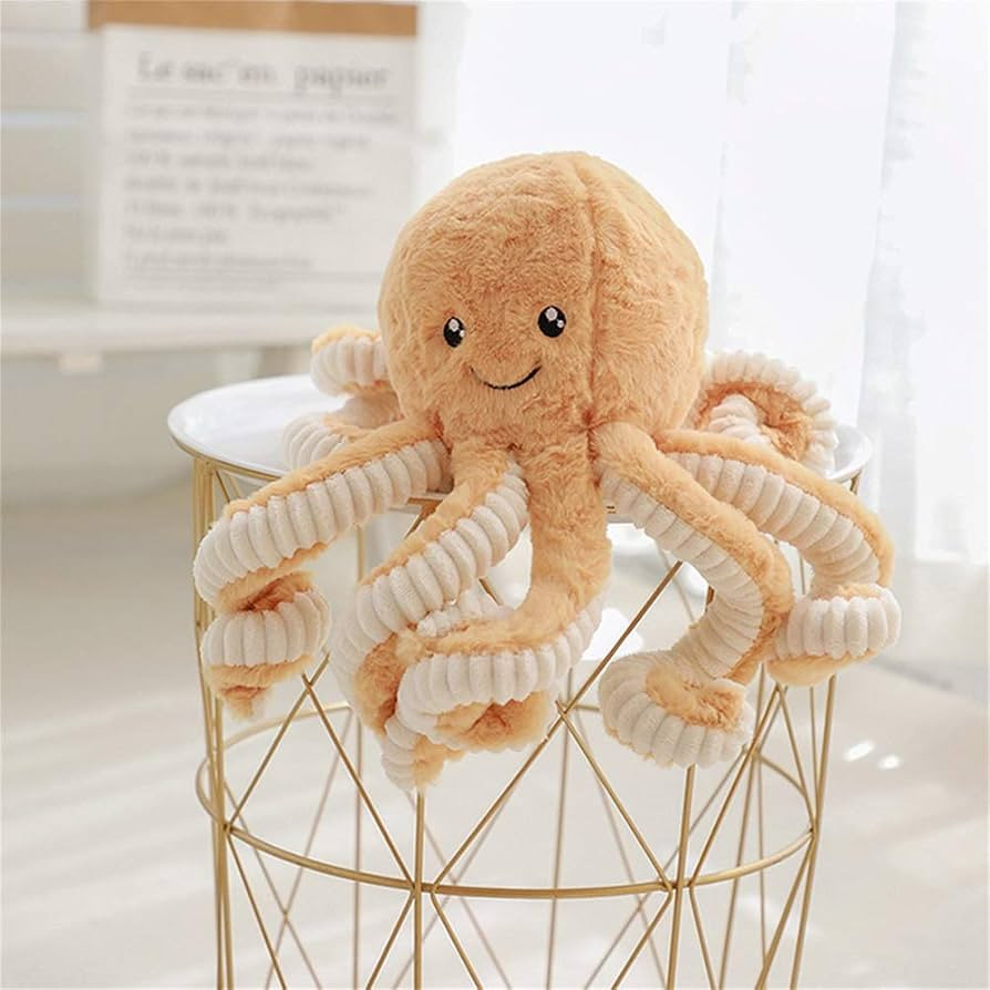 Plush Cute Octopus Dolls Soft Toy Stuffed Marine Animal for Boys Girls Birthday Presents (Brown, ... | Amazon (US)
