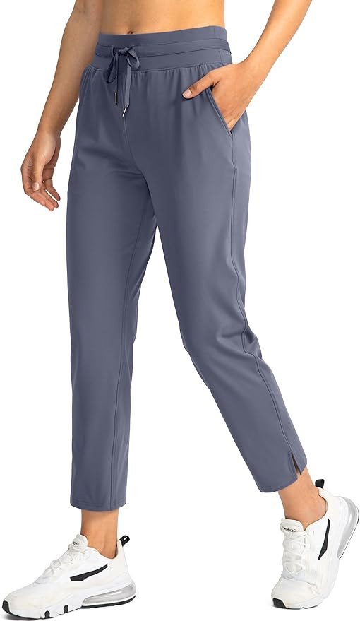 Soothfeel Women's Pants with 4 Pockets 7/8 Stretch High Waisted Sweatpants Travel Athletic Work G... | Amazon (US)