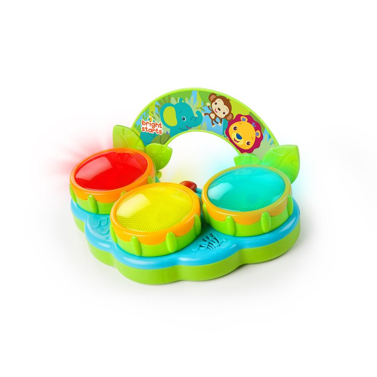 Bright Starts Safari Beats Musical Drum Toy with Lights, Ages 3 Months +, Infant and Toddler, Uni... | Walmart (US)