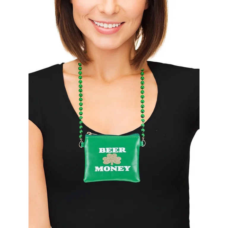 Way to Celebrate St. Patrick's Day Beer Money Necklace with Pouch, 1 Piece | Walmart (US)