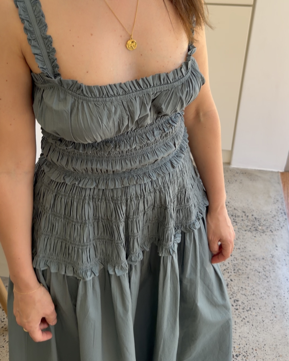 This is the DÔEN Marianne shirred organic cotton midi dress from Net-A-Porter in size XS. A gorgeous feminine shape in a lovely deep green hue. Perfect for Christmas and beyond. #ad

#LTKsummer #LTKaustralia