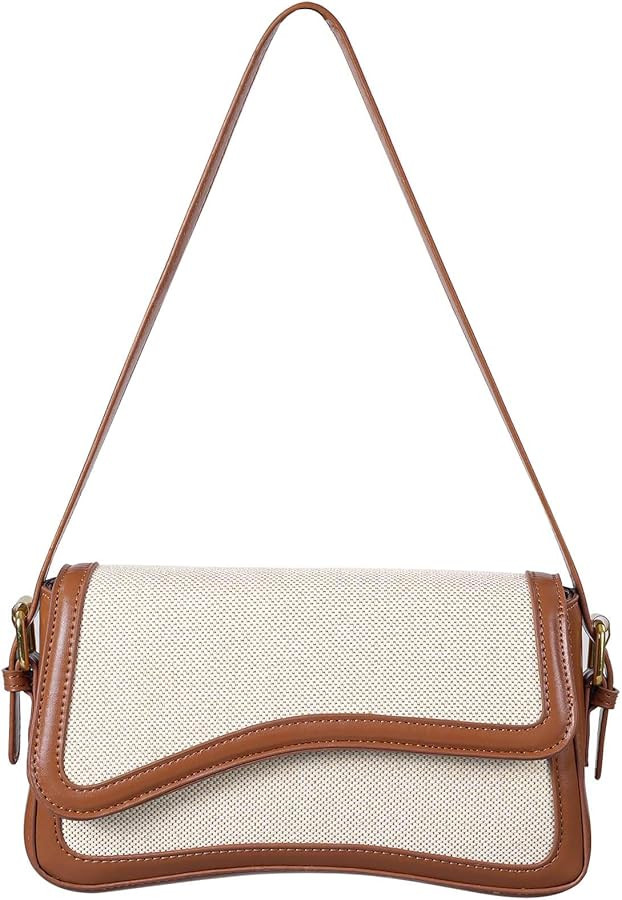 Shoulder Bag for Women Y2K Trendy Purse Vegan Leather Hobo Handbags Clutch Saddle Bag with 2 Remo... | Amazon (US)