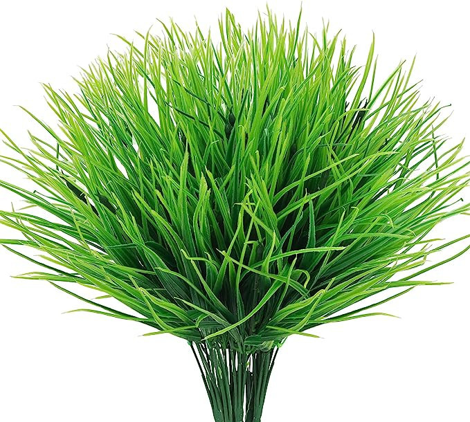 Ageomet 6 Bundles Fake Plants Outdoor, Artificial Fake Grass Plants Flowers, UV Resistant Fake Bu... | Amazon (US)