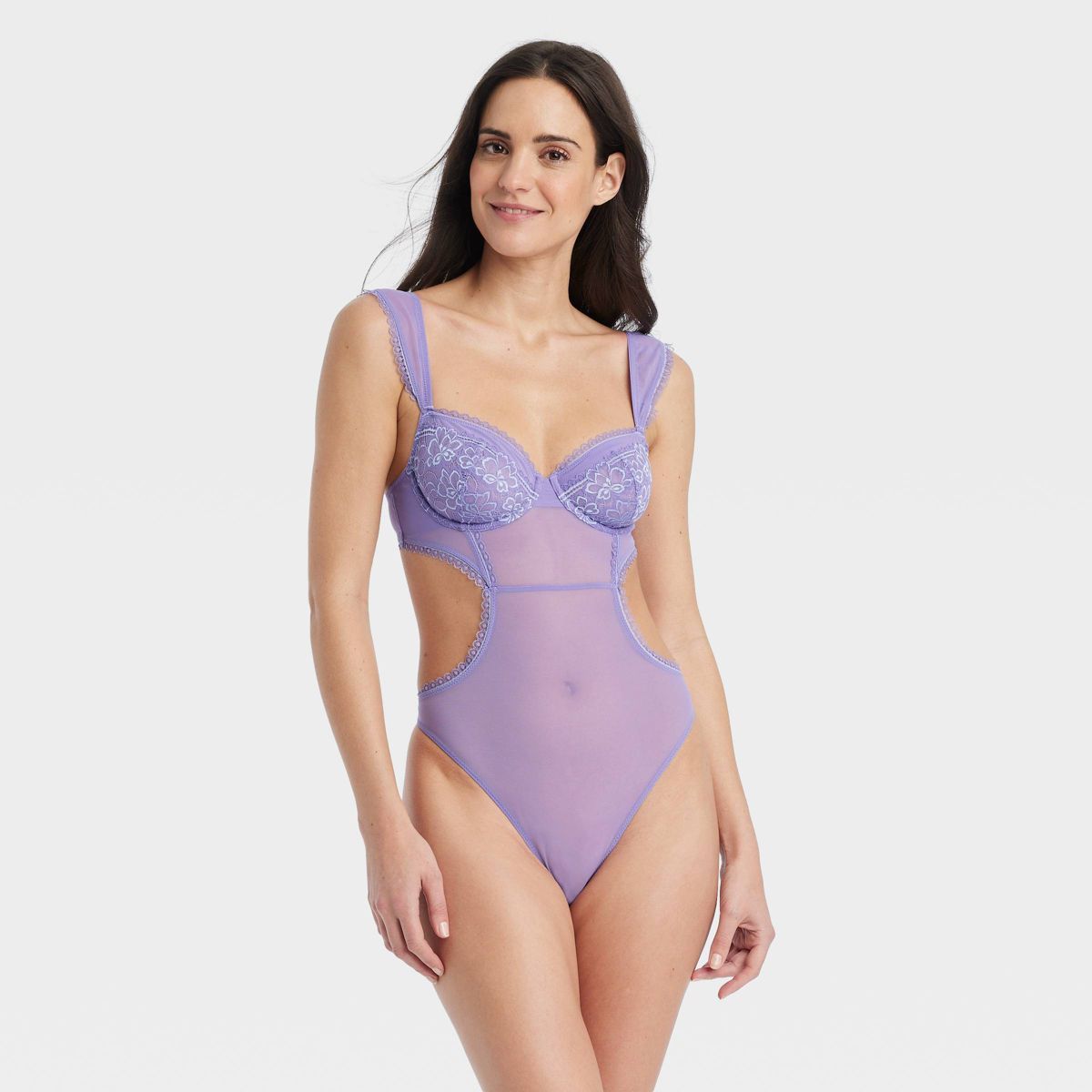 Women's Balconette Lingerie Bodysuit - Auden™ Purple | Target