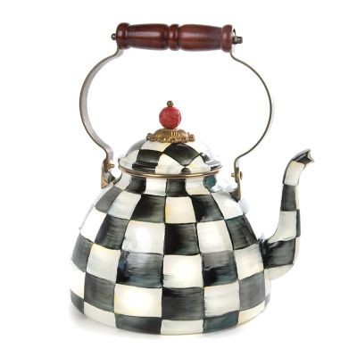 MacKenzie-Childs Courtly Check Enamel Tea Kettle - 3 Quart | MacKenzie-Childs