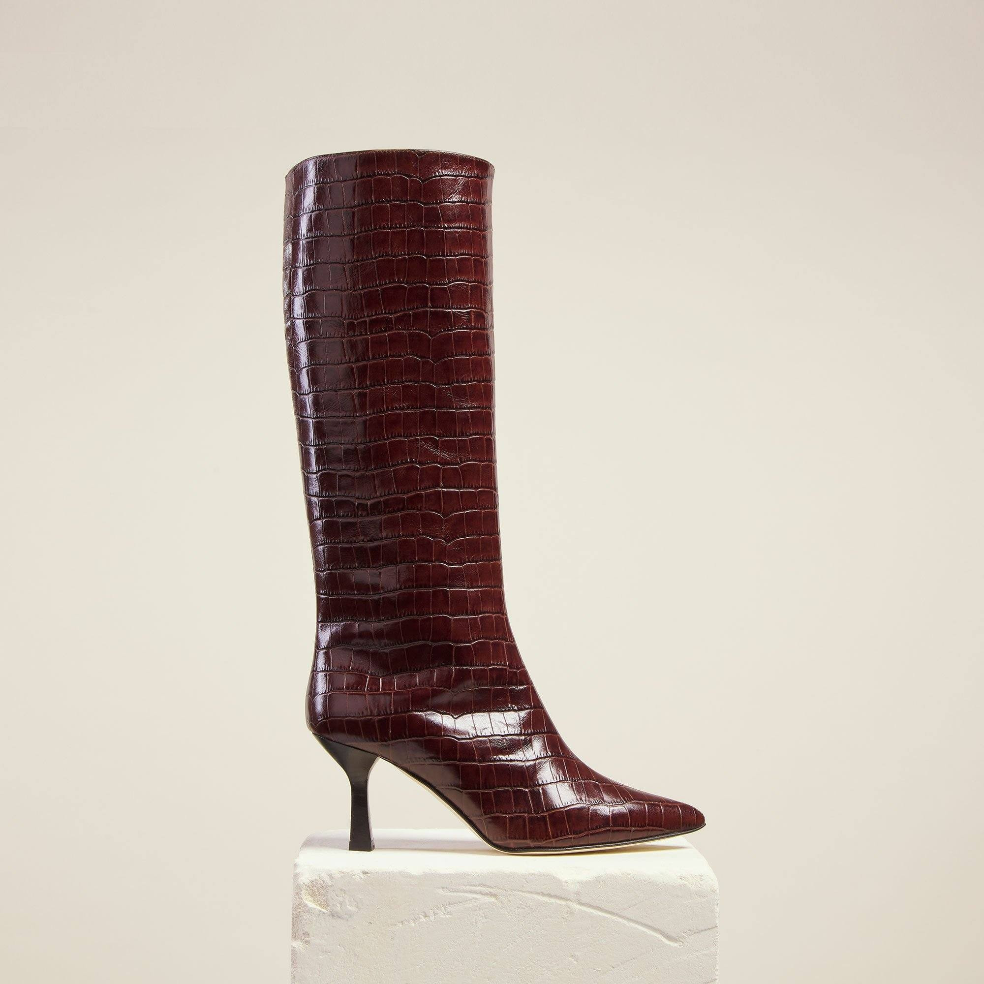 Ana Boot, Brown Croc | Dear Frances
