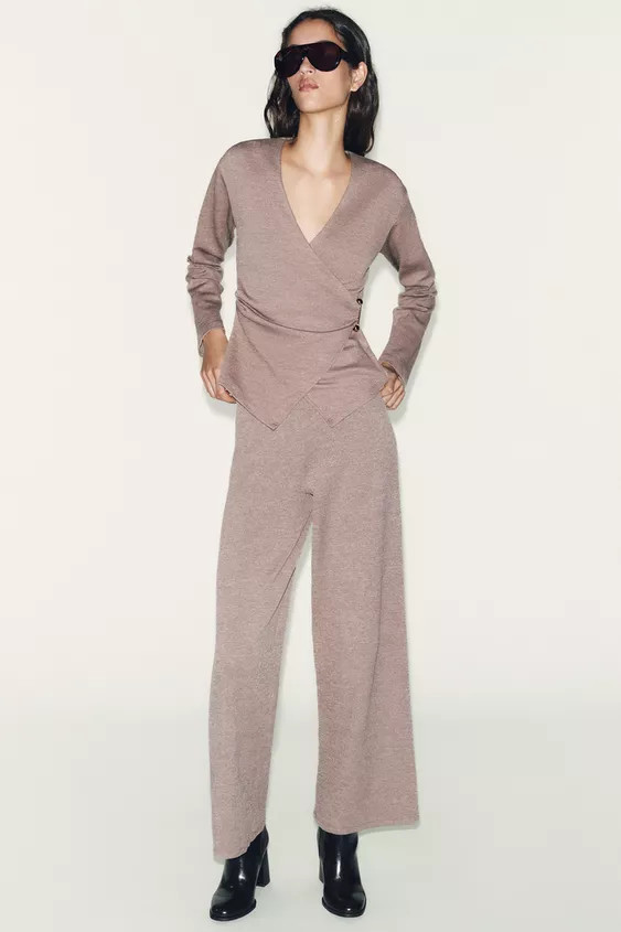 SIDE BROOCH TOP | Zara UK