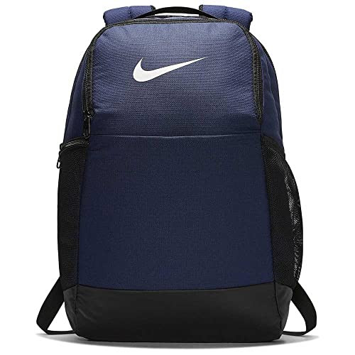 Nike Brasilia Medium Training Nike Backpack for Women and Men with Secure Storage & Water Resistant Coating, Midnight Navy/Black/White | Amazon (US)