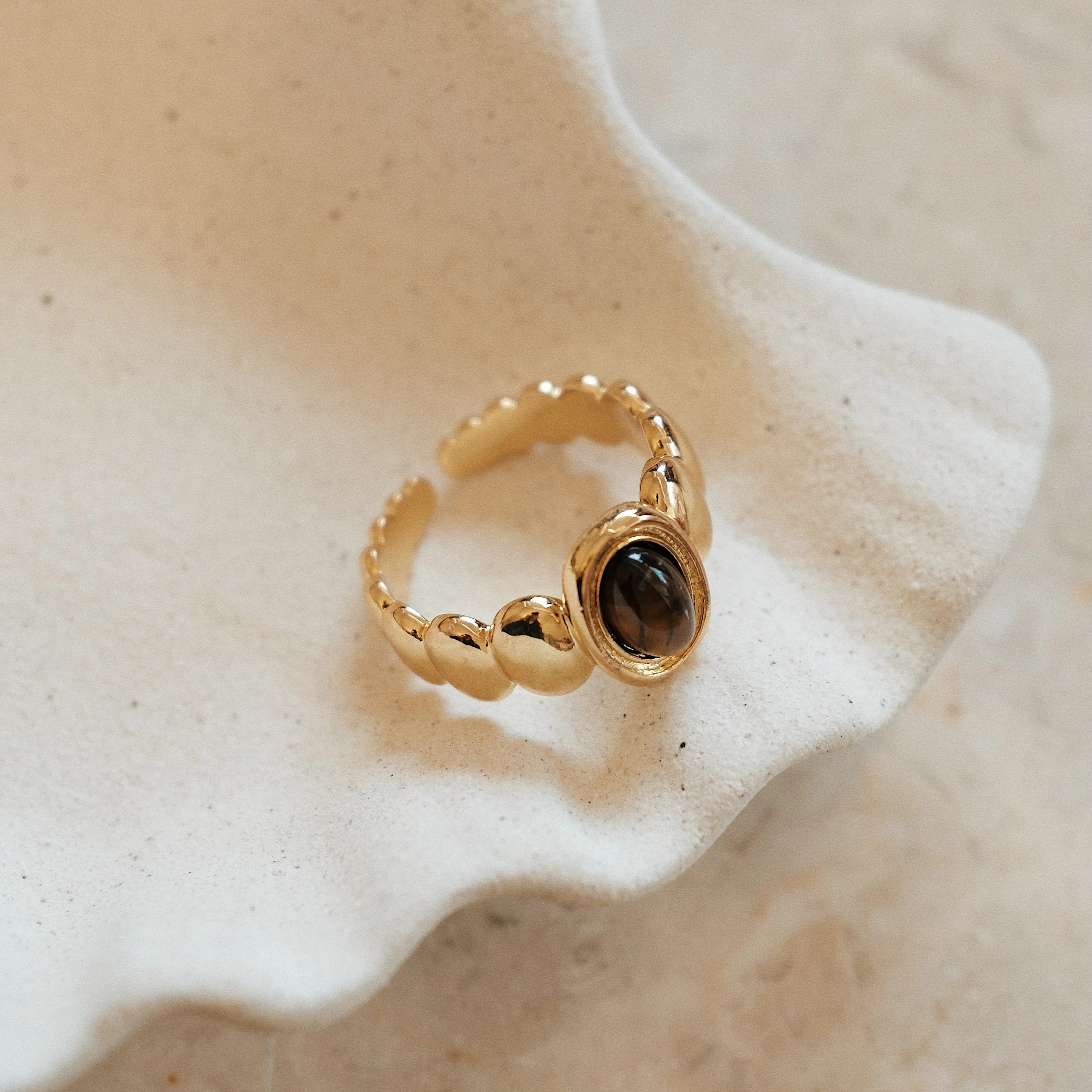 「Halo」Tiger Eye Stone Ring | Suihe Jewelry