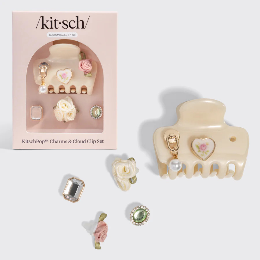 KitschPop™️ Cloud Clip & Charms in Pearlized Cream | Kitsch