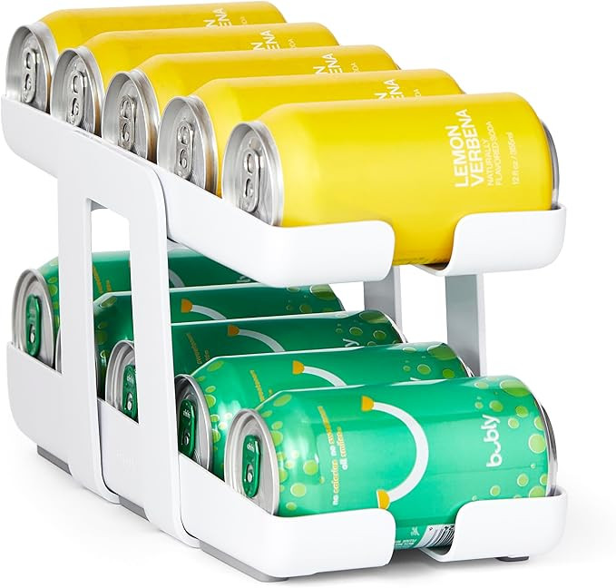 YouCopia RollDown Beverage Can Dispenser, Space-Saving 2-Tier Drink Organizer for Fridge Storage | Amazon (US)
