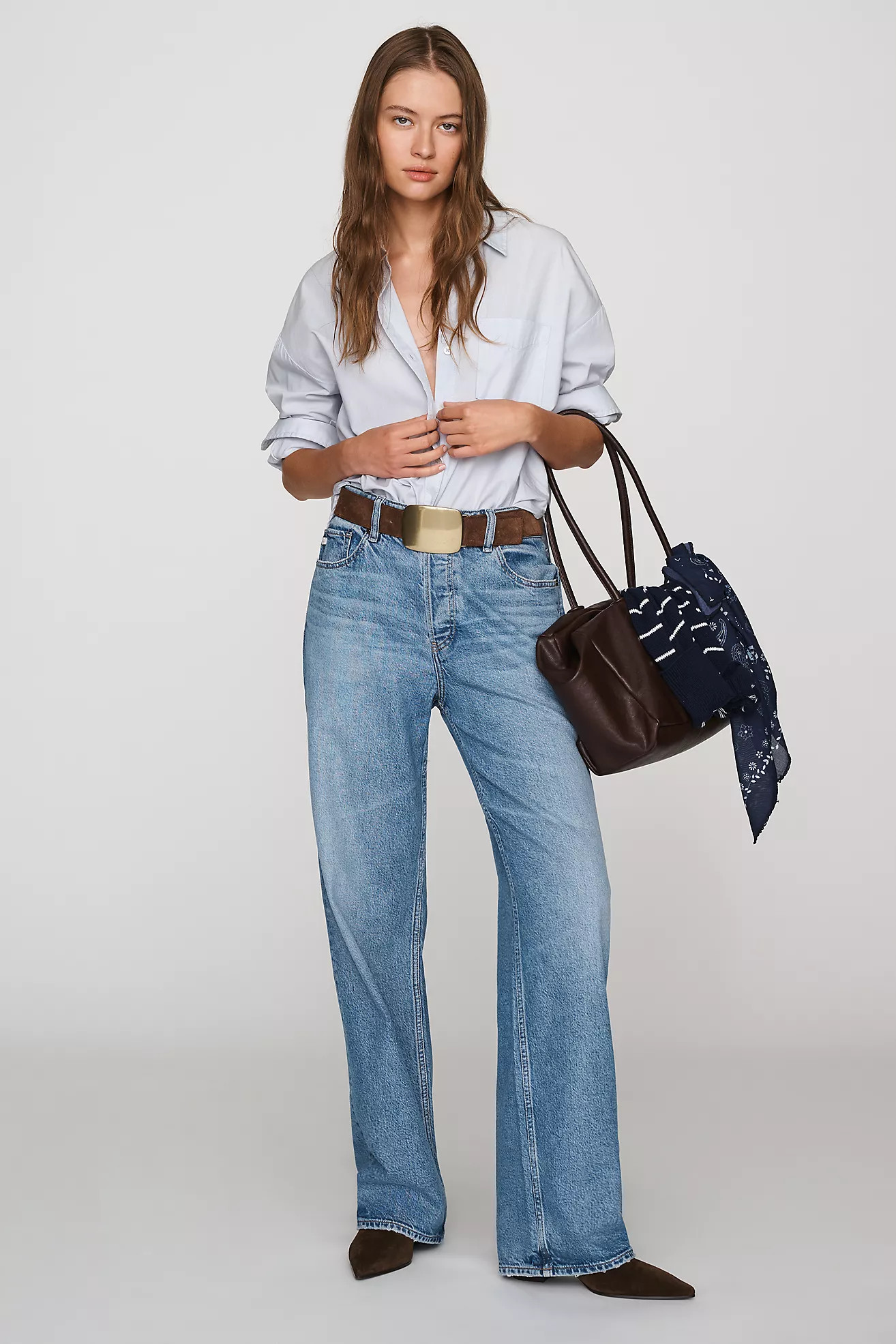 AG Billie Low-Slung Straight Jeans | Anthropologie (US)