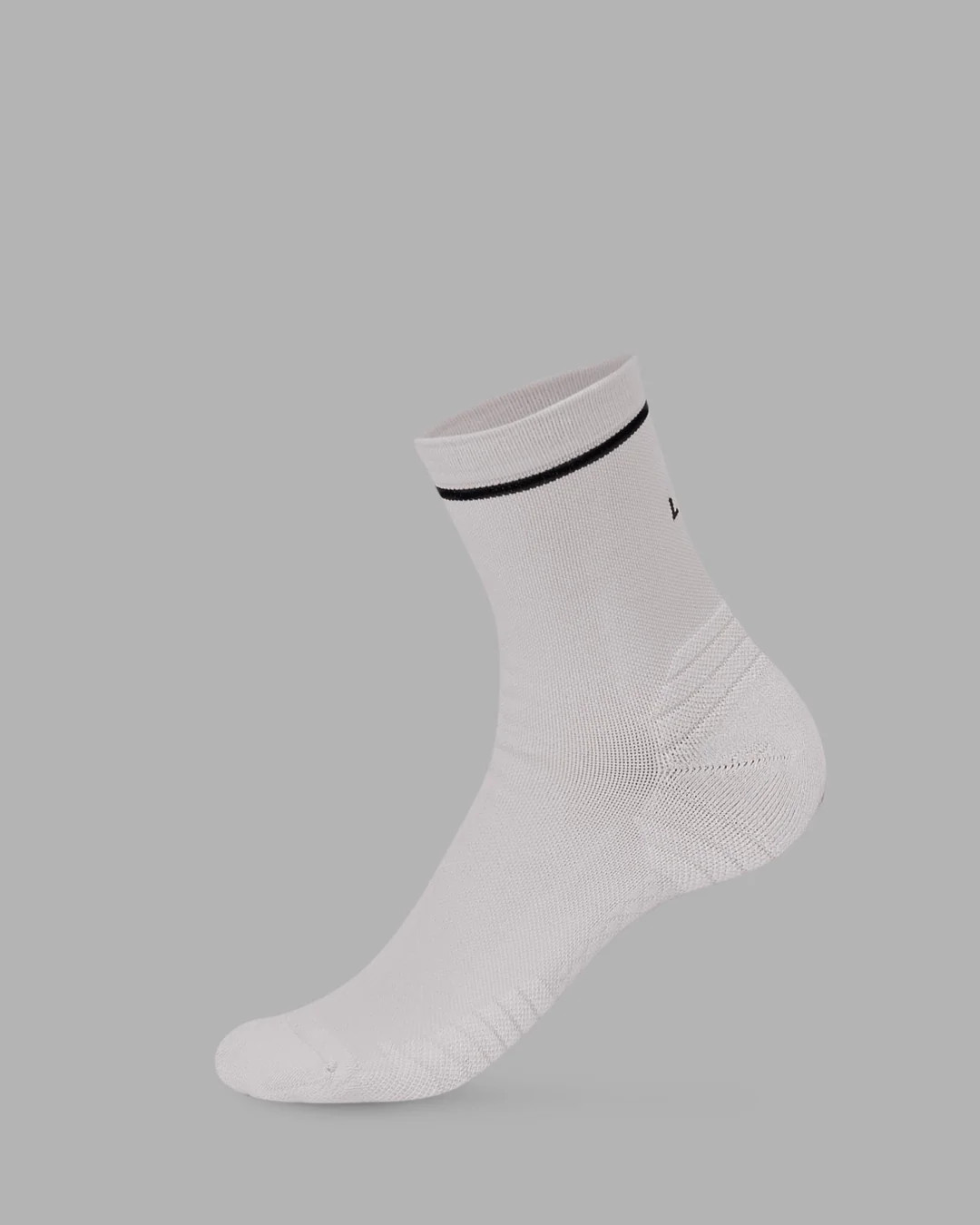 Fast Performance Quarter Socks - White-Black | LSKD | LSKD