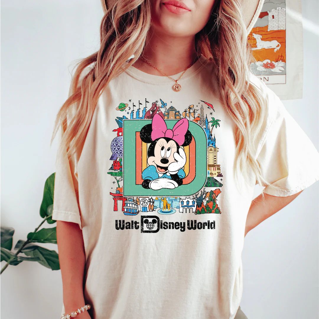 Comfort Colors Retro Walt Disney World Shirt, Vintage Disneyworld Shirt, Minnie and Friends Shirt... | Etsy (US)