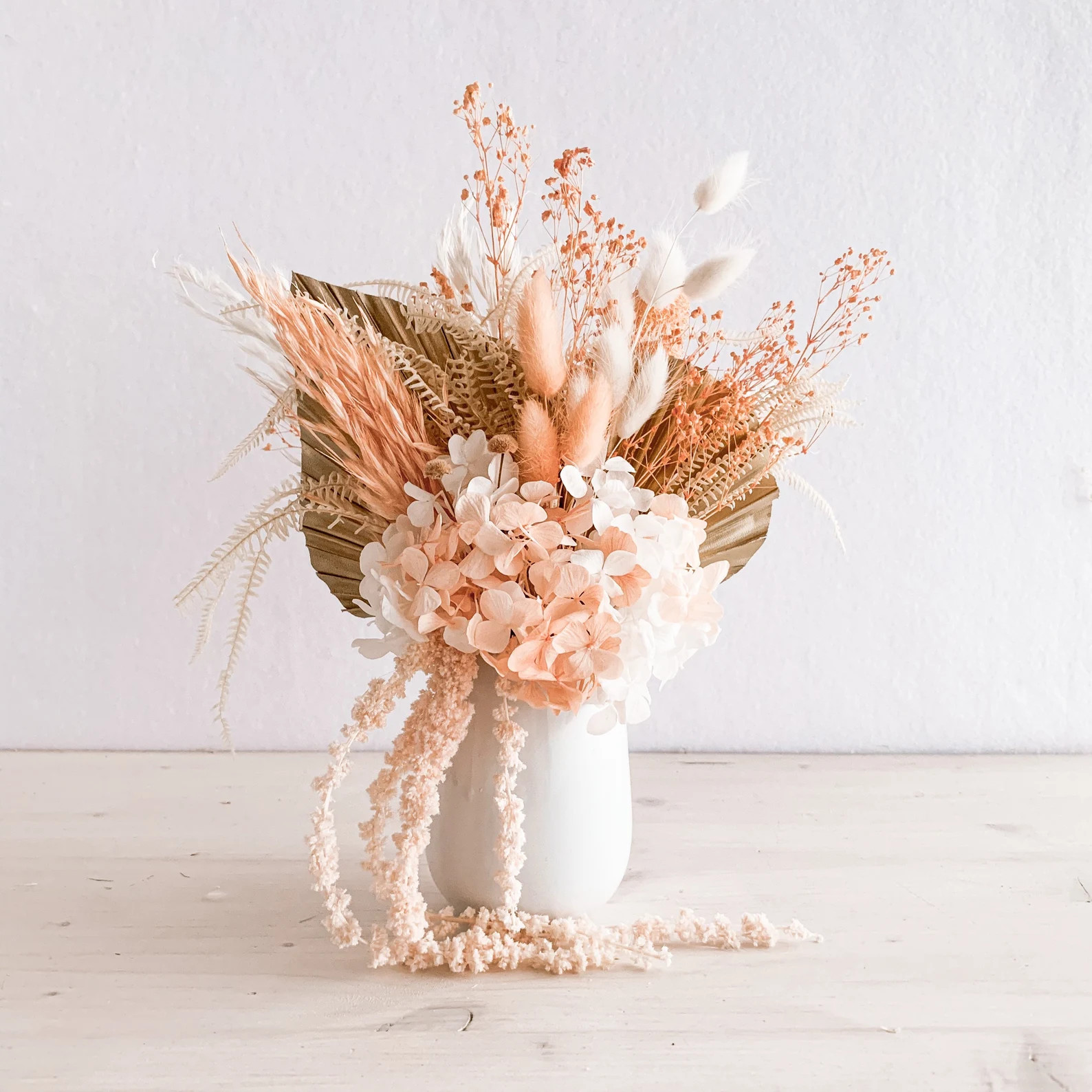 Gold dry palm dried flowers arrangement dry flowers decor | Etsy | Etsy (US)