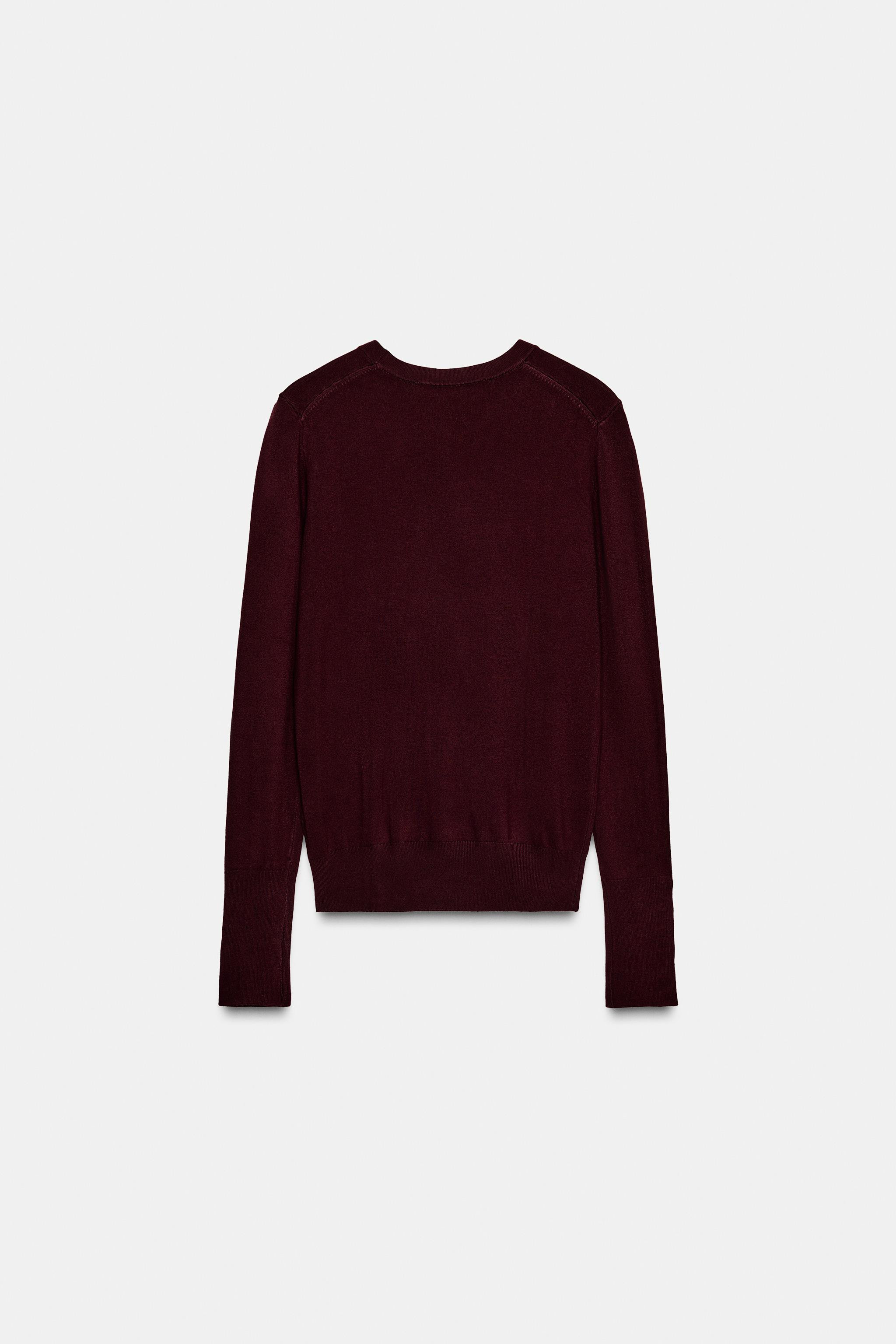 BASIC PLAIN KNIT JUMPER | Zara US