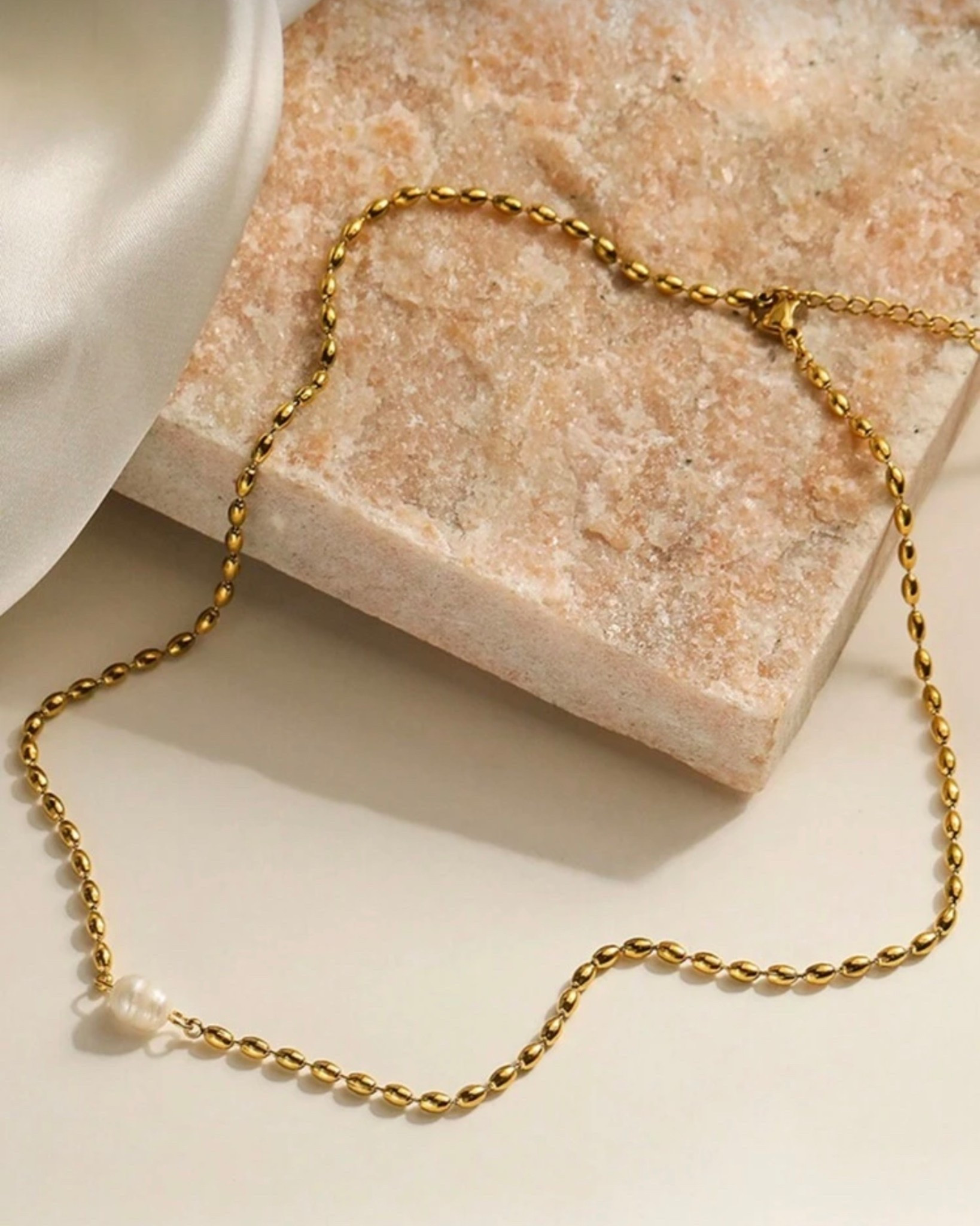 Stainless steel faux pearl necklace for everyday ! 

#LTKuk