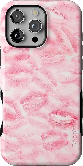 Casely iPhone 16 Pro Case | Sealed with a Kiss | Pink Lipstick | Compatible with MagSafe | Bold P... | Amazon (US)