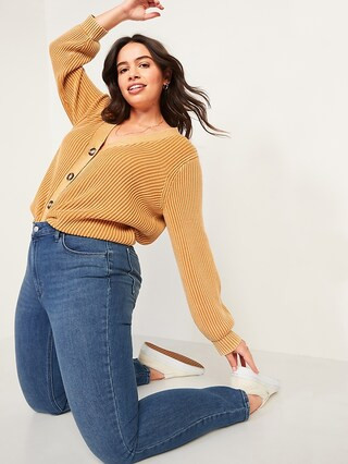 High-Waisted Medium-Wash Super Skinny Jeans for Women | Old Navy (US)