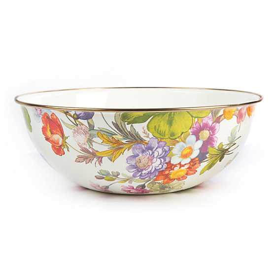 White Flower Market Extra Large Everyday Bowl | MacKenzie-Childs