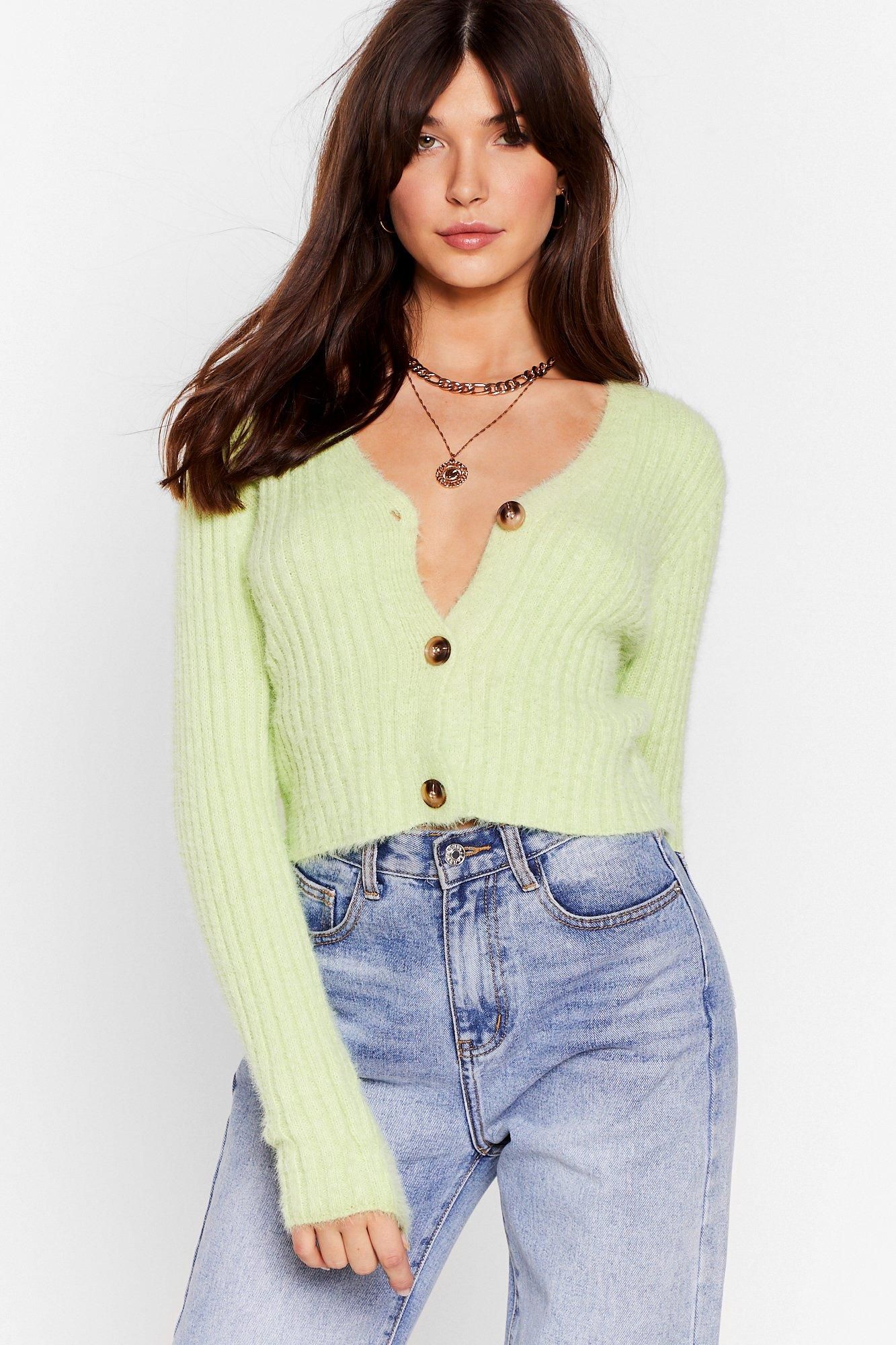 Button-Down for Whatever Fluffy Knit Cardigan | NastyGal (US & CA)