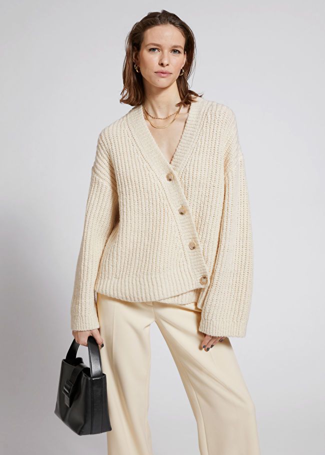 Relaxed Asymmetric Buttoned Cardigan | & Other Stories (EU + UK)