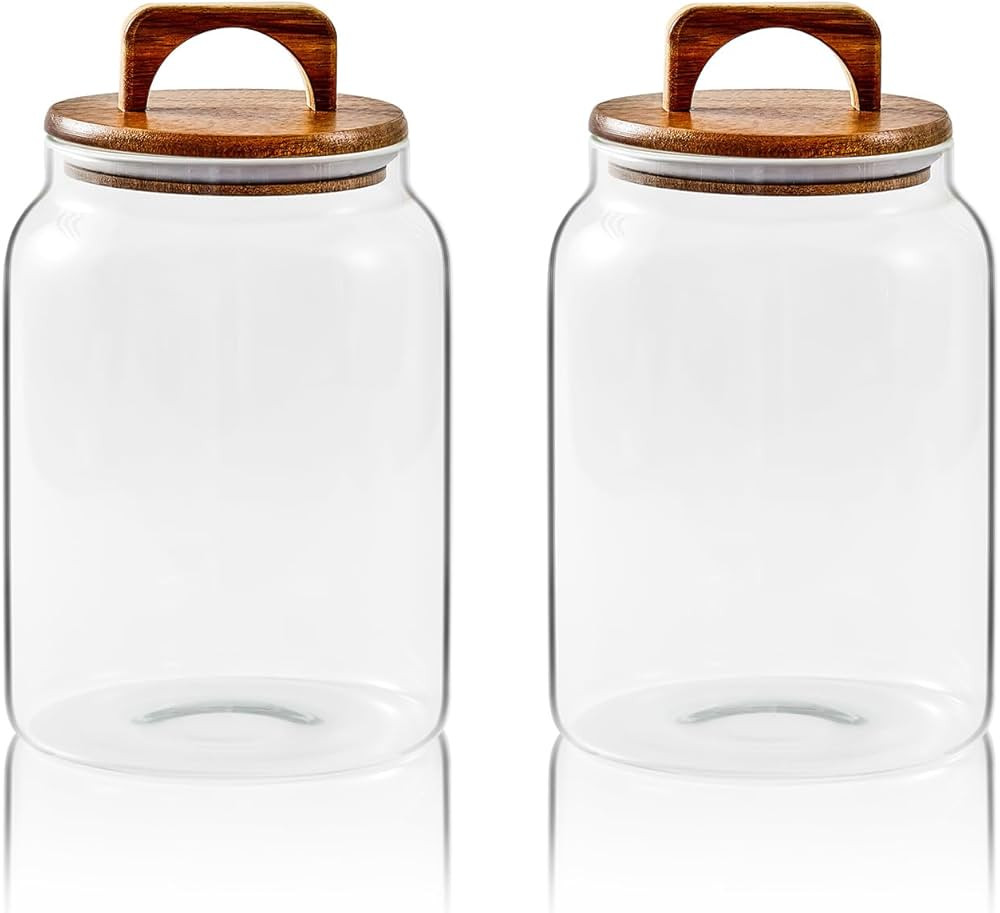Sweejar Glass Jars for Laundry Room Organization, 90 ounce Laundry Pods Container, Glass Food Sto... | Amazon (US)