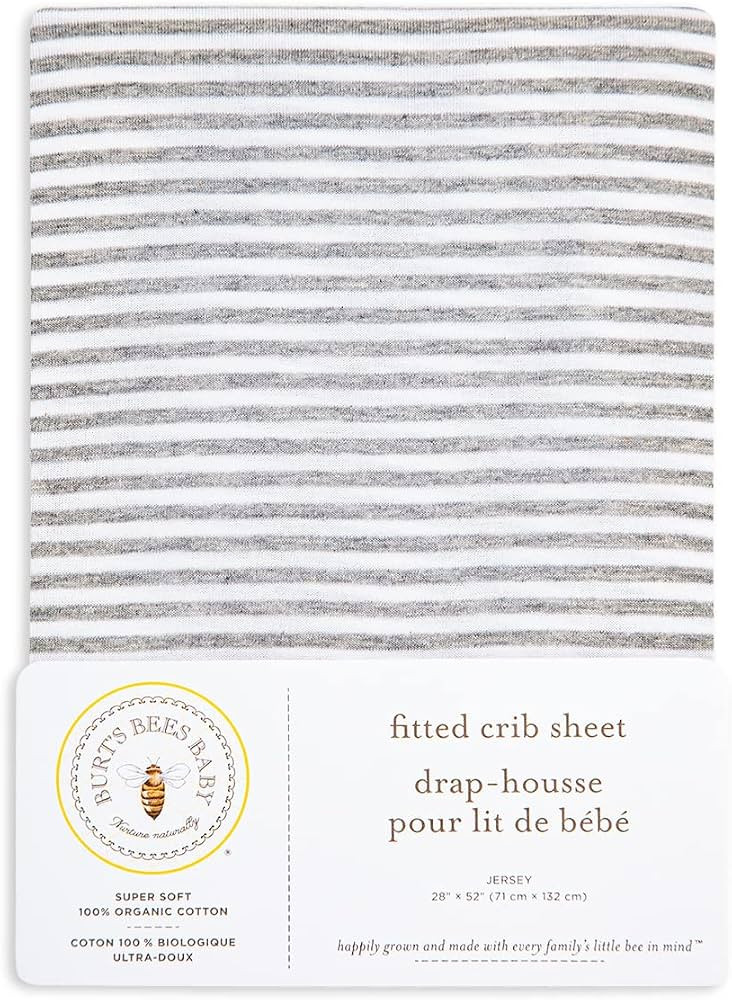 Burt's Bees Baby - Fitted Crib Sheet, Girls Boys & Unisex 100% Organic Cotton Crib Sheet for Stan... | Amazon (US)