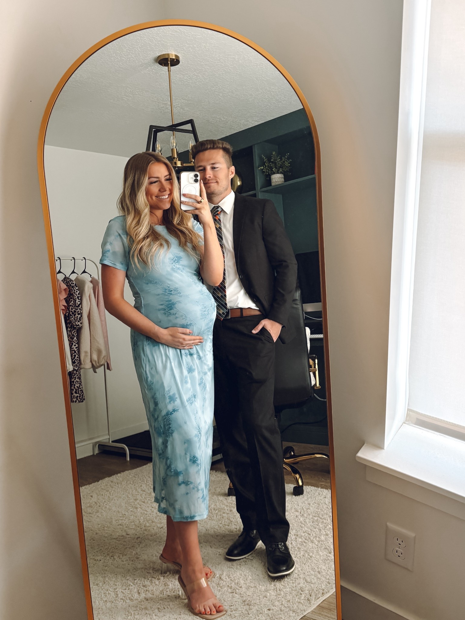 my dress: wearing usual M, bump friendly but not maternity!
my heels: true to size & comfortable
His shoes: true to size 

couples church outfit | couples wedding outfit | bump friendly dress | pregnant | amazon fashion | clear heels | men’s shoes 

#LTKBump #LTKWedding