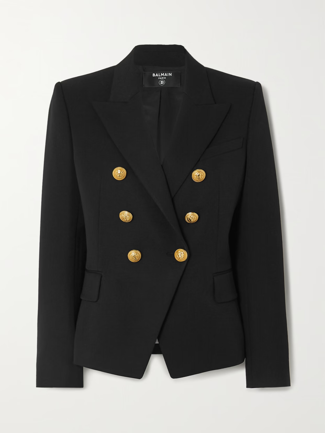 Balmain - Double-breasted Wool-twill Blazer - Black - FR 36 | NET-A-PORTER APAC