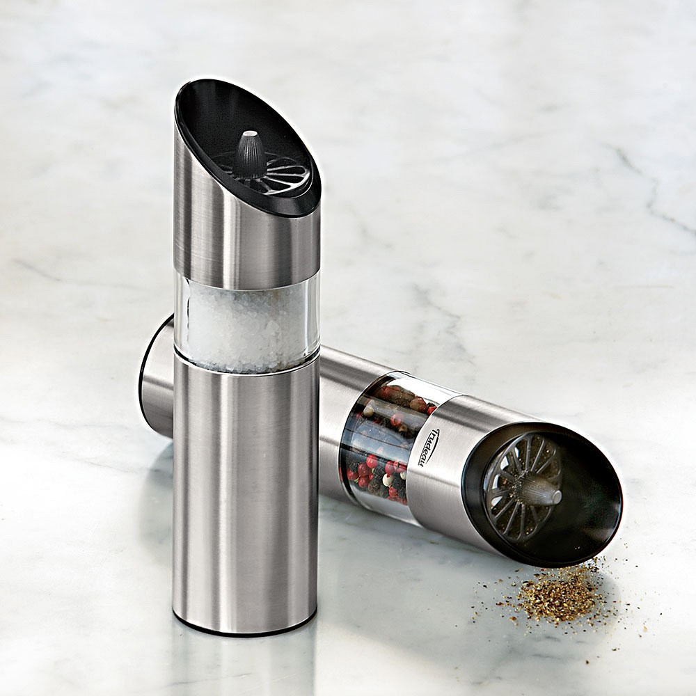 Trudeau Graviti Electric Salt & Pepper Mills Set, 7" | Williams-Sonoma