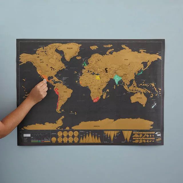 Scratch Map Deluxe | Scratch-Off Wall Maps | UncommonGoods