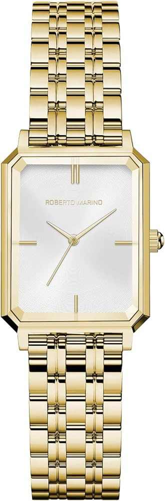 Roberto Marino RM1982 Women’s Luxury Watch Rectangular Gold – Japanese Quartz Movement, Vinta... | Amazon (US)