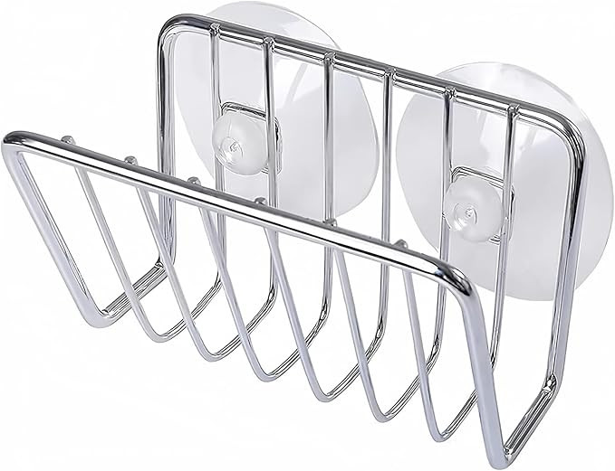 Toplife Sponge Holder for Kitchen Sink, Stainless Steel Suction Cup Sponge Caddy - Silver | Amazon (US)