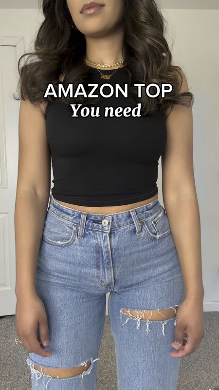 The best skims inspired material! Racer back tank! Perfect for spring and summer- double lined- smoothing and no bra needed- Abercrombie jeans-Abercrombie style- casual style- amazon find wearing size small 

Jean wash medium destroy 

#LTKfindsunder50 #LTKsalealert #LTKstyletip