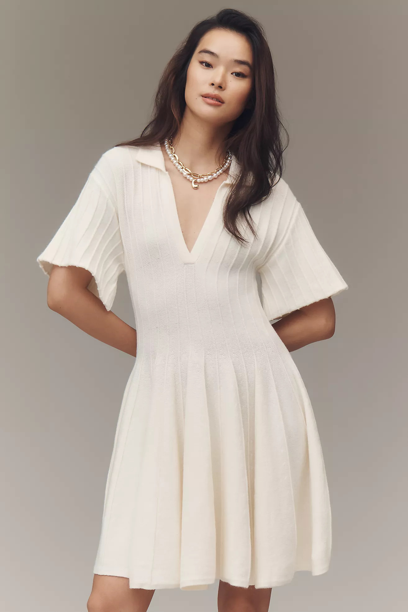 By Anthropologie A-Line Mini Sweater Dress | Anthropologie (US)