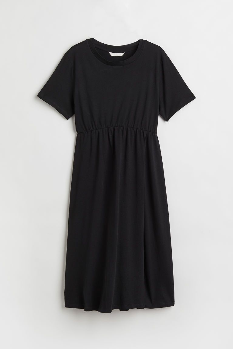 H & M - MAMA Cotton dress - Black | H&M (UK, MY, IN, SG, PH, TW, HK)