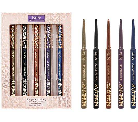tarte Line Your Stocking Maneater emphasEYES 5pc Liner Set - QVC.com | QVC