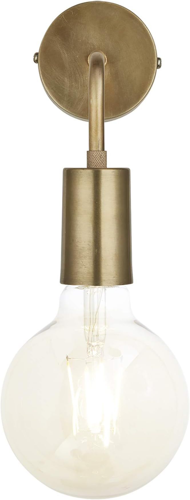 Industville - Sleek Edison - Wall Light Fixture - Brass Colour - Brass Material - 14 CM X 8 CM X... | Amazon (UK)
