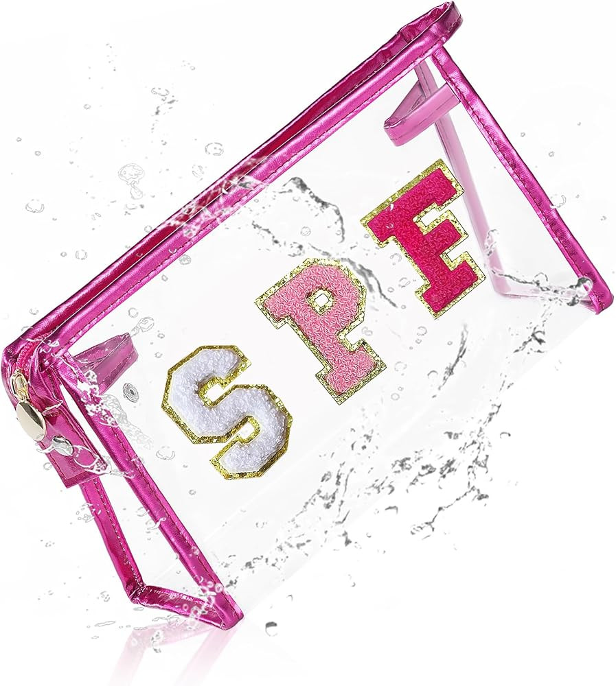 COSHAYSOO Sunscreen Bag Clear Makeup Toiletry Pouch Beach Vacation Essentials for Women Teen Girl... | Amazon (US)