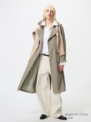 UNIQLO Women's Trench Coat, Black, Medium | UNIQLO (US)