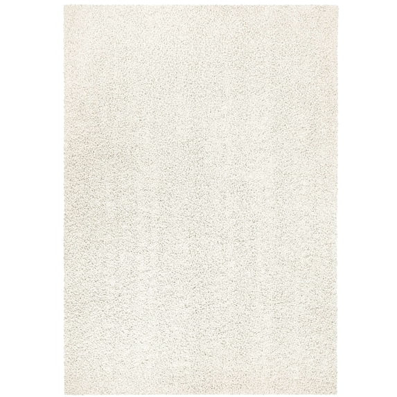 Mainstays Traditional Solid Ivory Shag Indoor Area Rug, 7'x10' | Walmart (US)