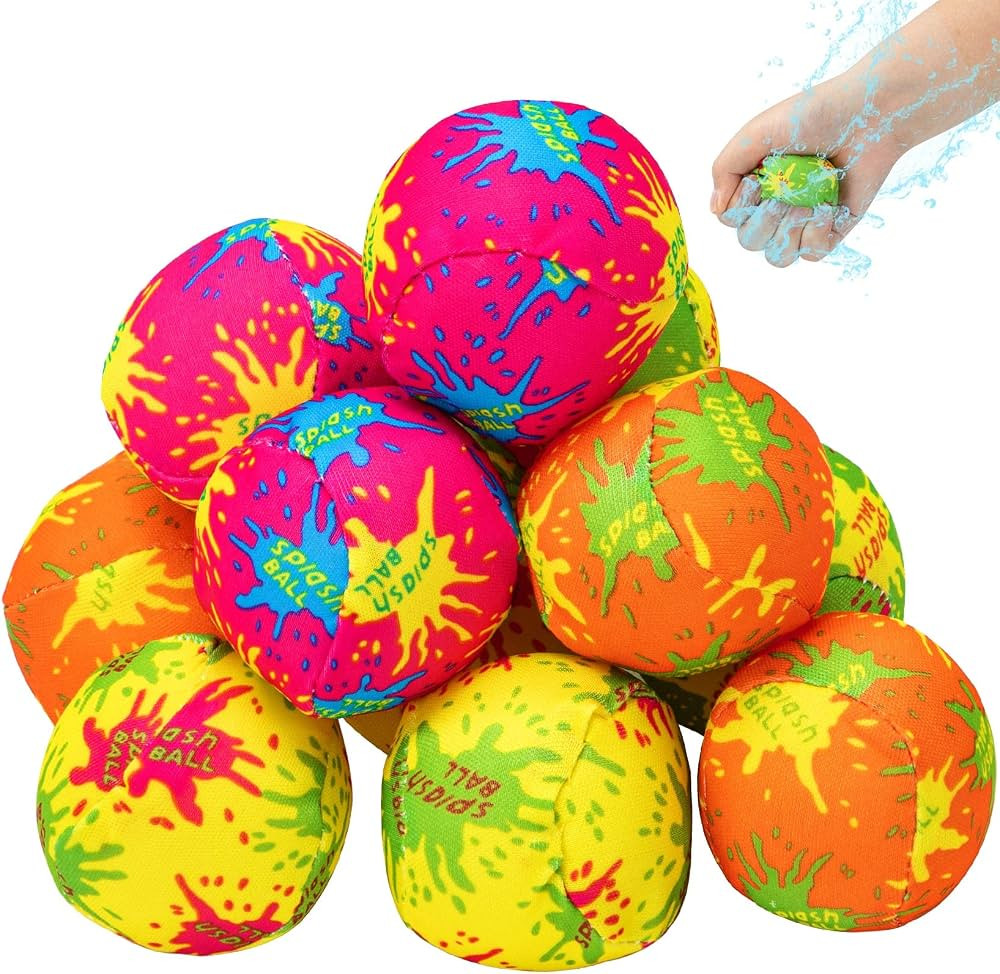 HFATMOS 12 Pcs Water Splash Balls Float Mini Water Bomb Balls for Pool, Water Absorbent Ball for ... | Amazon (US)