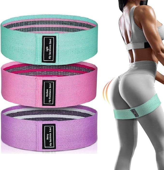 Exercise Workout Bands, Resistance Bands for Women, 3 Levels Booty Bands for Legs and Butt | Amazon (US)