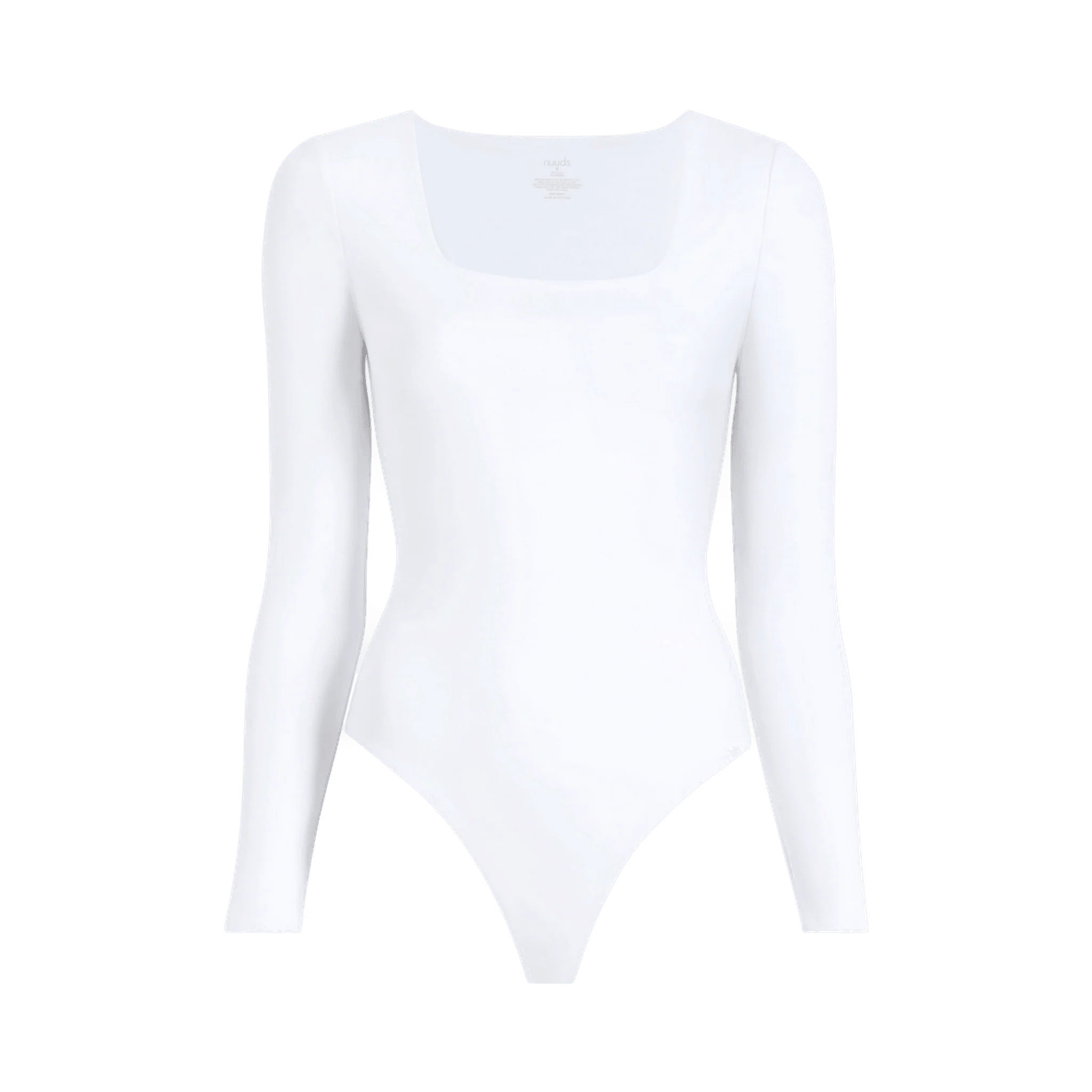 Long Sleeve Square Neck Bodysuit | Nuuds US